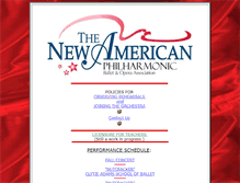 Tablet Screenshot of newamericanphilharmonic.org